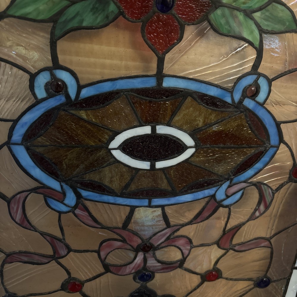 Stained Glass Panel Decorative Art Frame Victorian Design