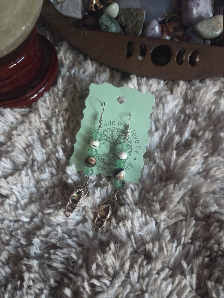 Handmade Multistone Beaded Summer Earrings