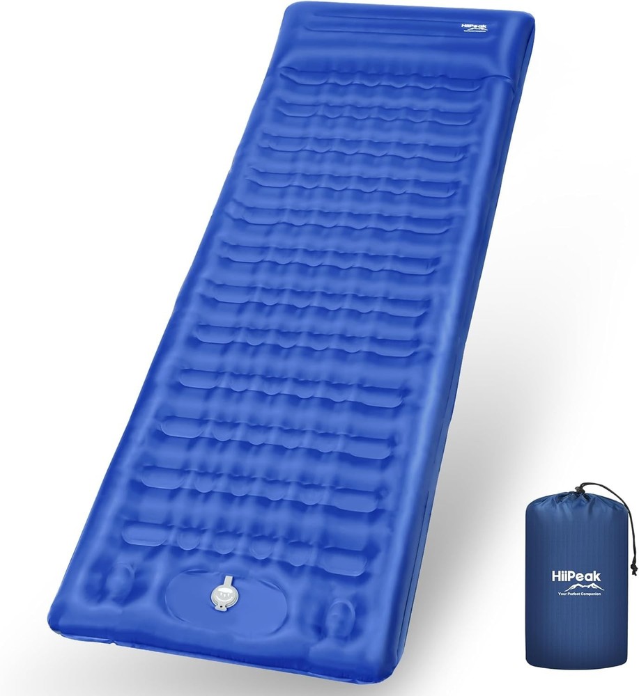 Convenient 4" Extra-Thick Inflatable Sleeping Mat for Camping & Backpacking