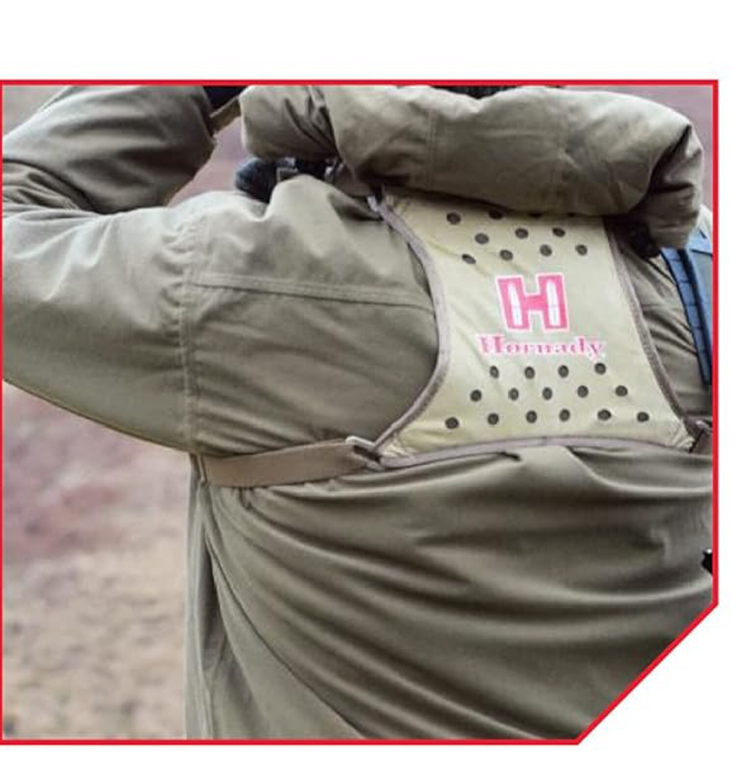 Hornady Binocular Harness Tan/Red Logo Lightweight Adjustable Bino Strap - 99121