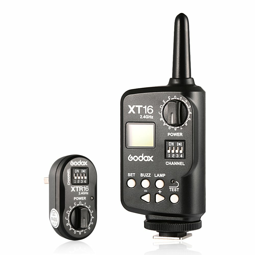 US Godox XT-16 2.4G Flash Trigger Transmitter & Receiver Kit For Studio Flashes