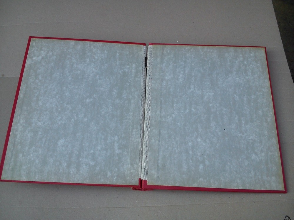 Freelance Stamp Album Folder Binder Storage Springback EMPTY Red Vintage