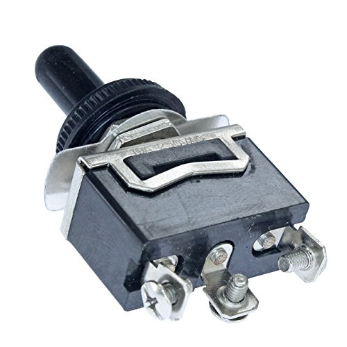 Toggle Switch with Waterproof Boot SPDT ON-Off-ON 3-Position Latching