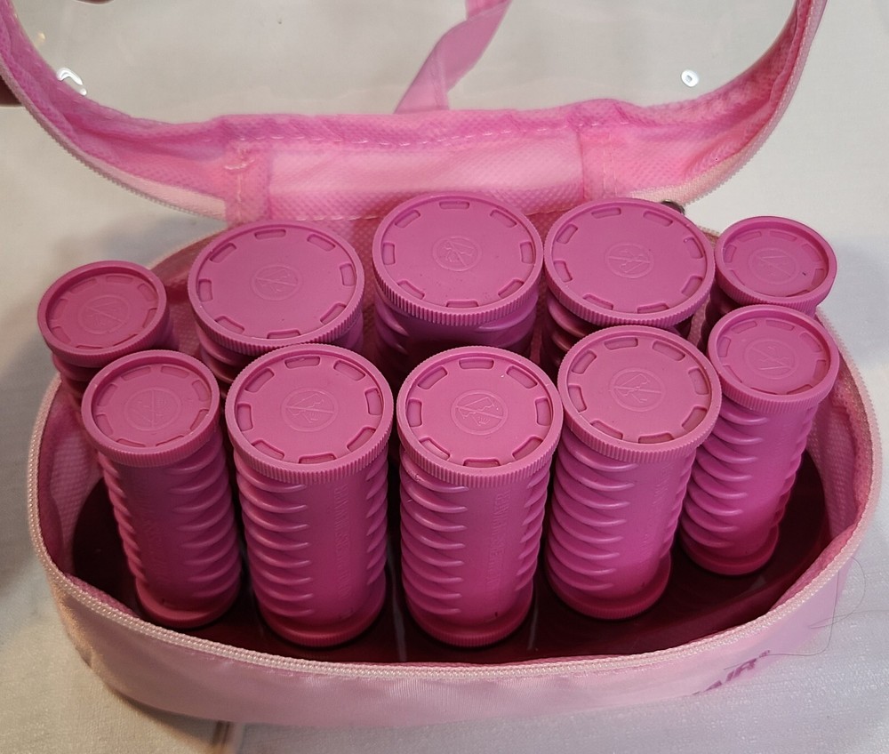 Pink Conair Compact Multi-Size Hot Roller Set—10 multi-size rollers