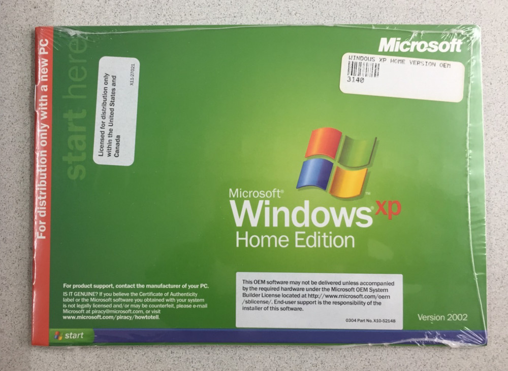 Windows XP Home SP3 Full Install CD