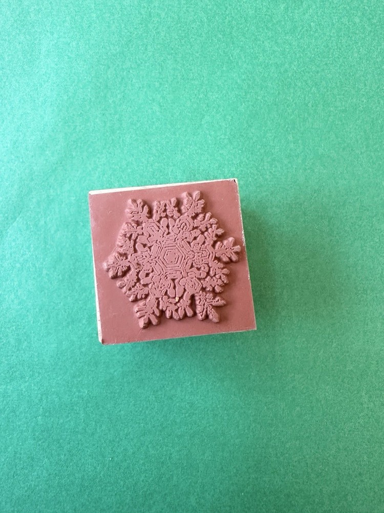 Stampcraft Decorative Winter Snowflake Design Raised Rubber Stamp