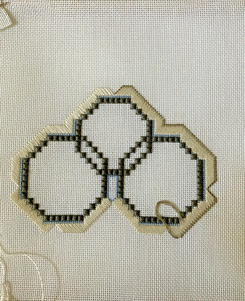 Susan Portra Needlepoint Kit Chaca Stitching Is Started 18 Ct Threads