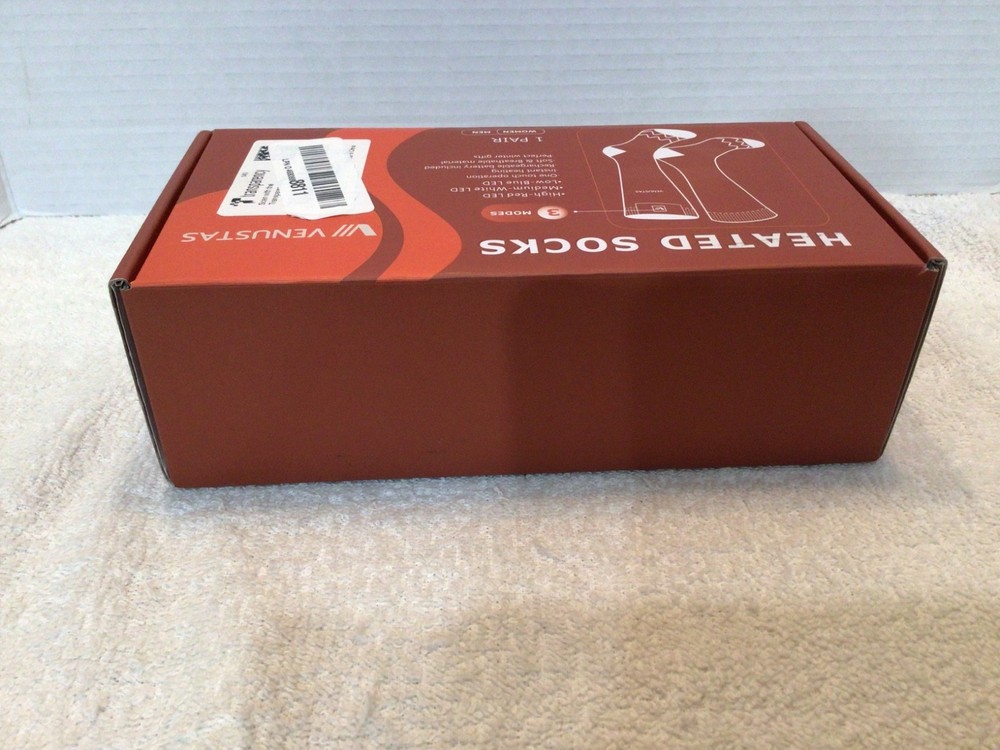 Venustas Heated Socks Unisex Medium Gray Rechargeable