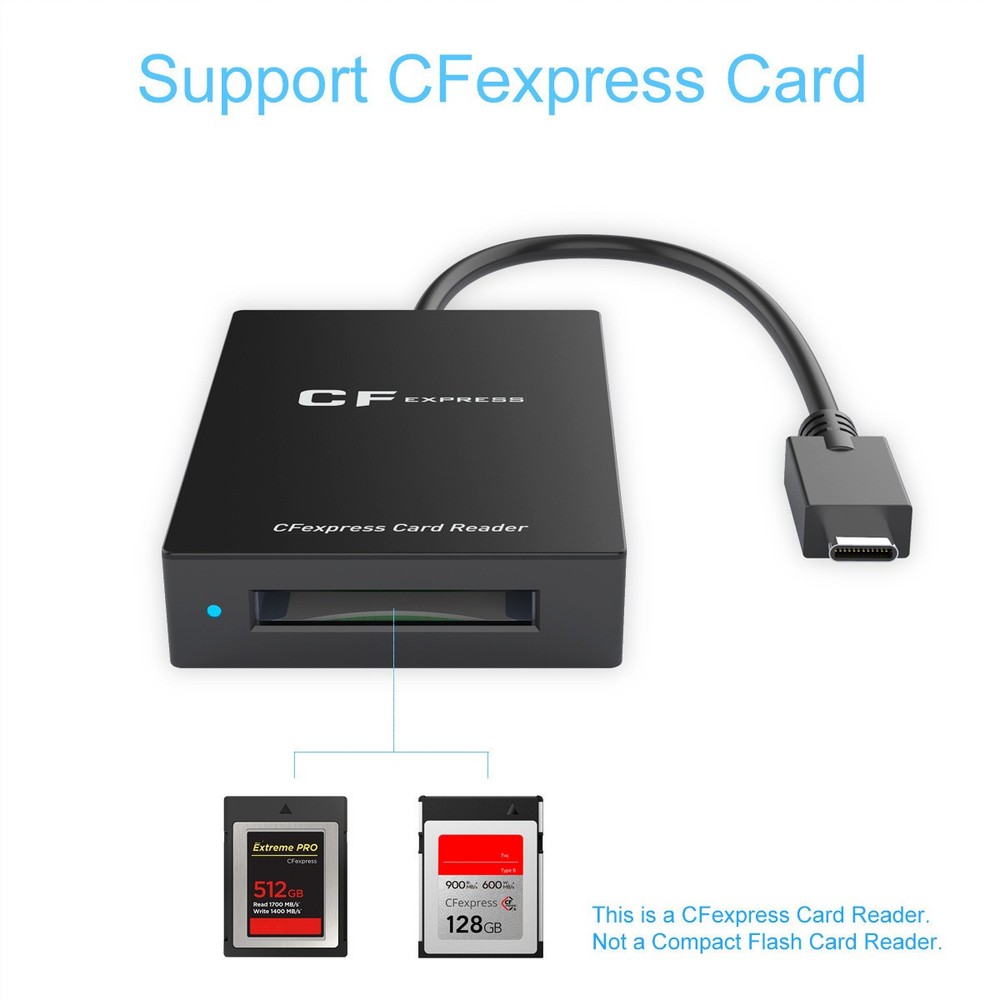 CF Express Type-B Card Reader Adapter USB3.1 Gen 2 Type C Port CF Express