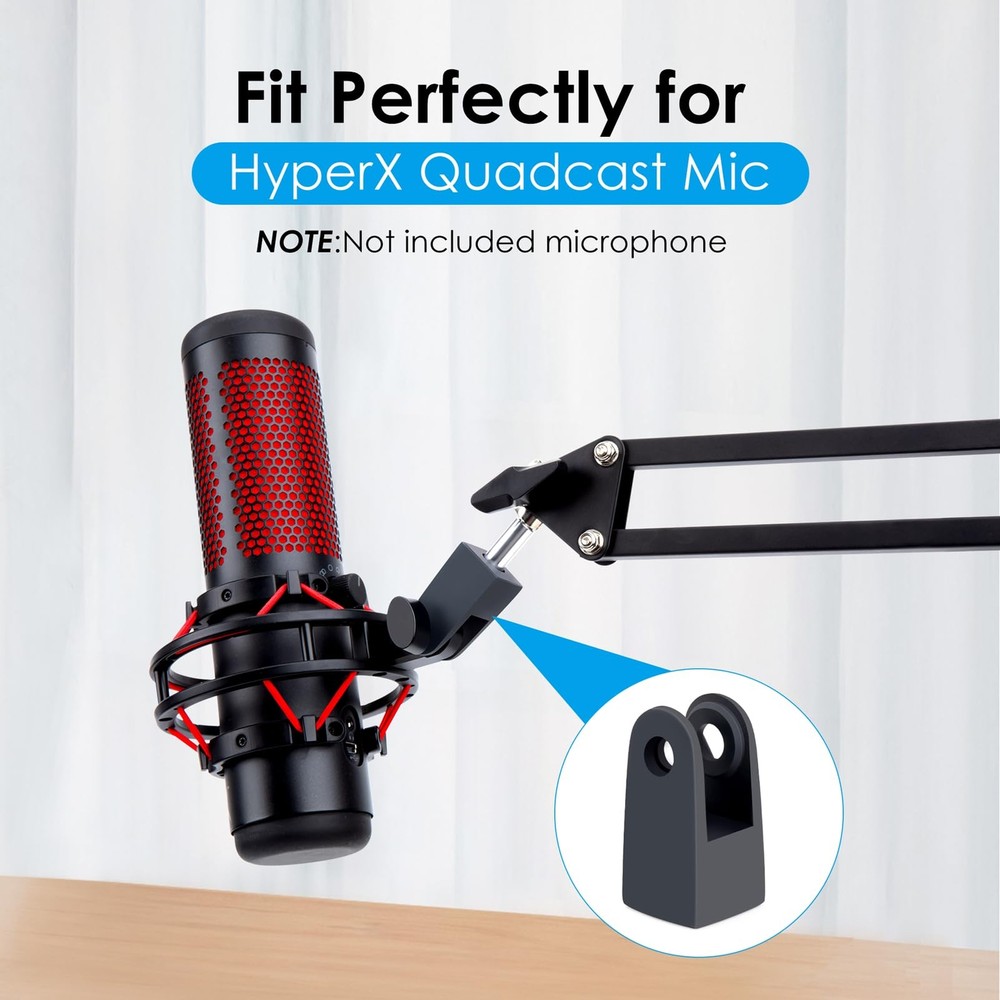 Mount Adapter for HyperX Quadcast Mic Boom Arm Replacement for Content Creators