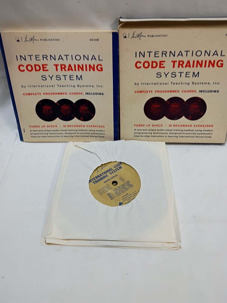 Vintage International Code Training System Manual 3 LP Records Booklet 1968