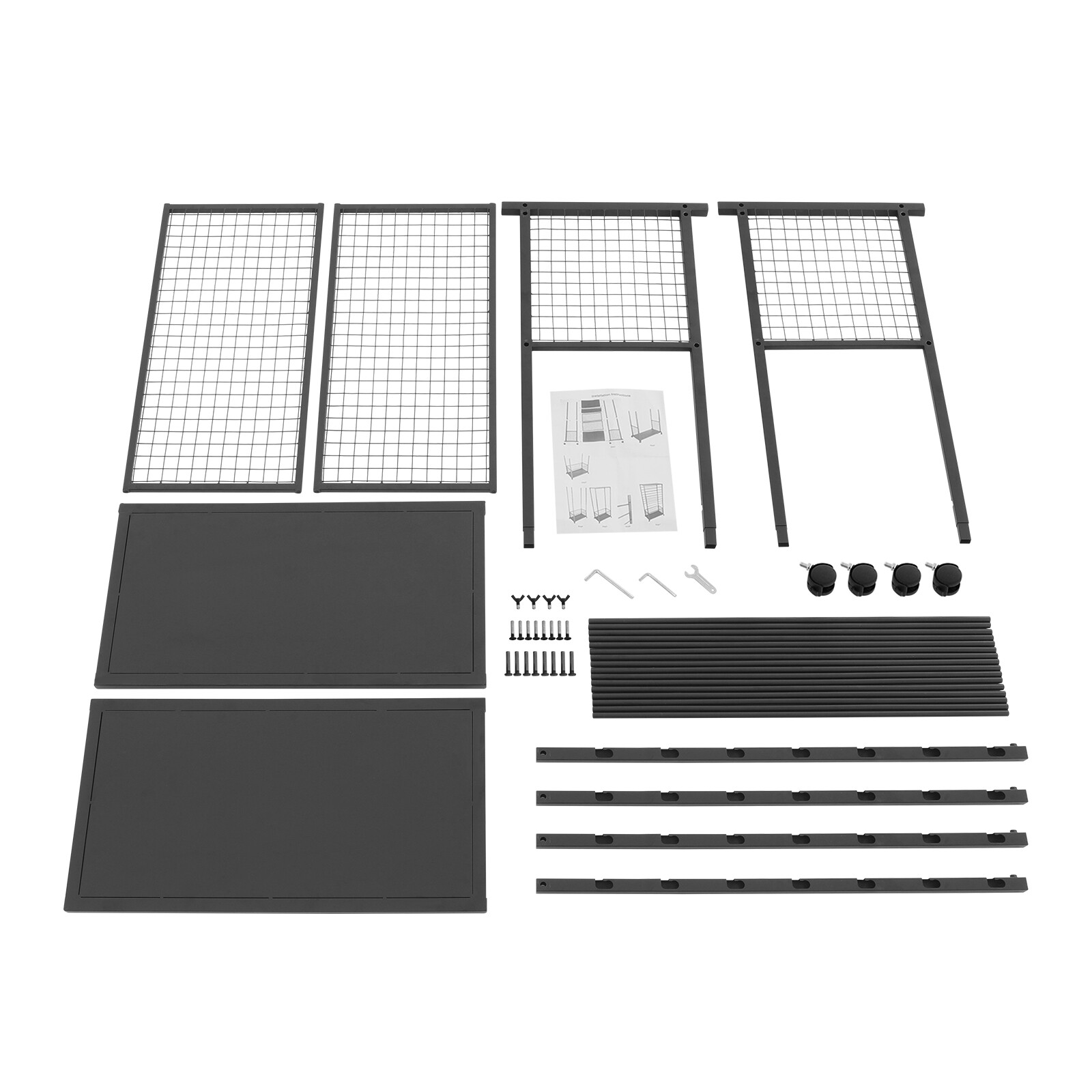 16-Tier Double-Sided Ribbon Holder Organizer Rack Ribbon Storage Holder W/ Wheel