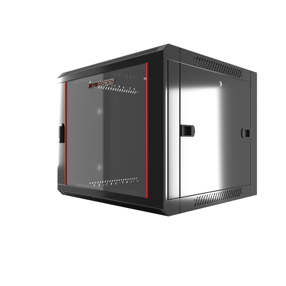 Server Rack 15U Wall Mount Cabinet Locking Networking Data Enclosure Glass Door