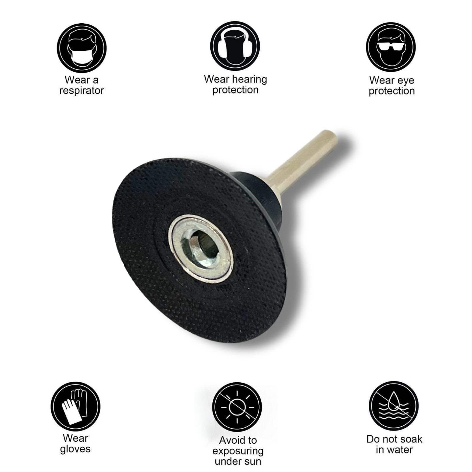 3" 75mm Roloc Quick Change Backing Pad - With 6mm Shank for Drill Sanding