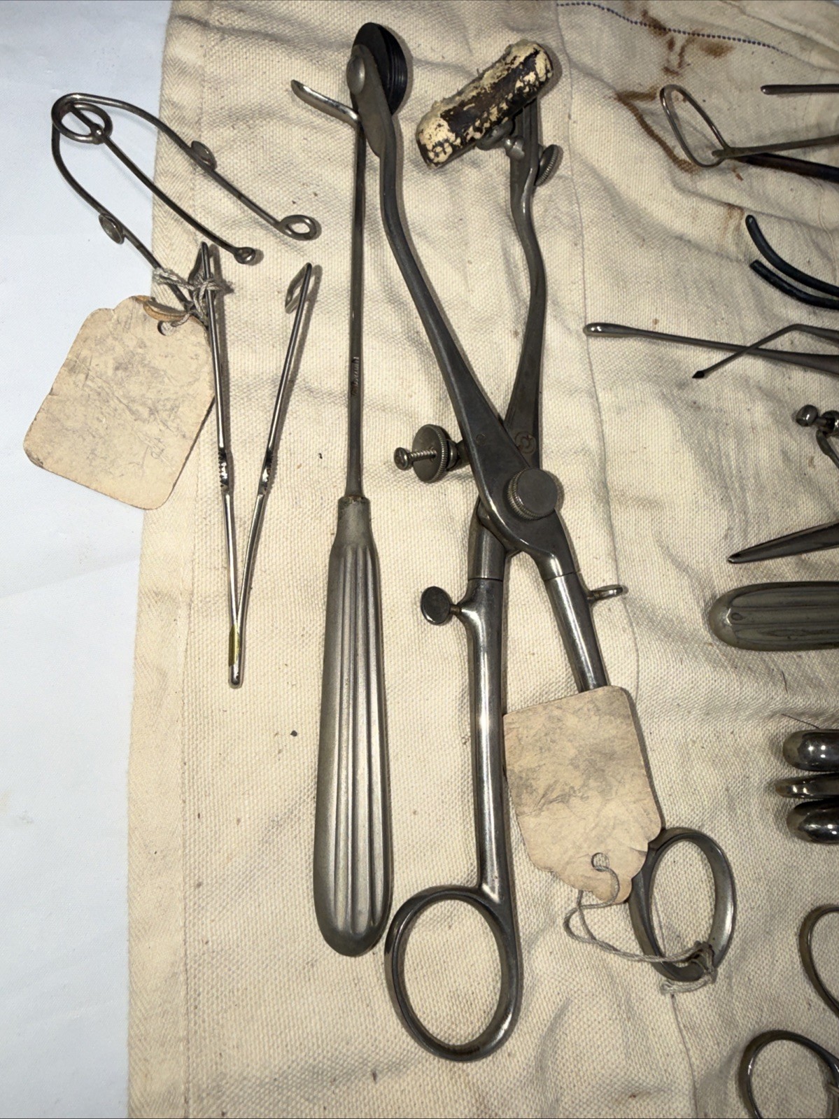 1890s LENZ & SONS Antique Surgical Instrument Ear Nose Throat Medical Tool Lot