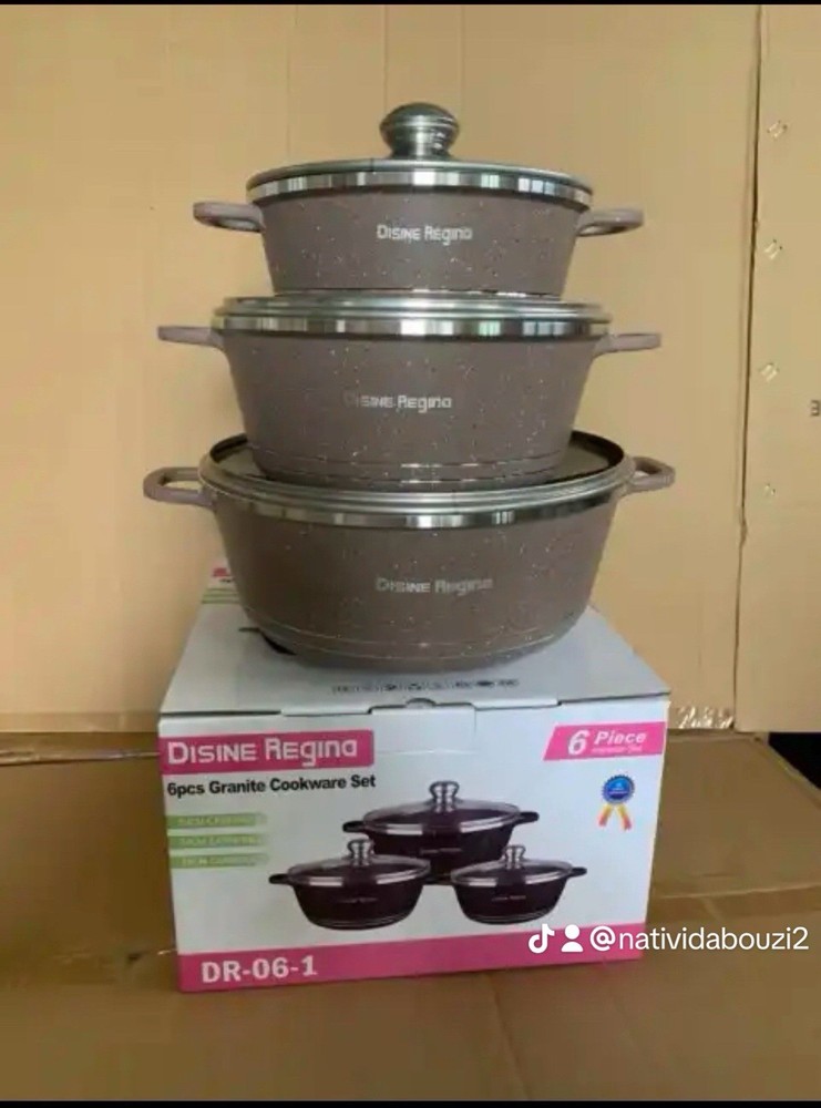 Marble Cookware Set 3PCS Nonstick Pots