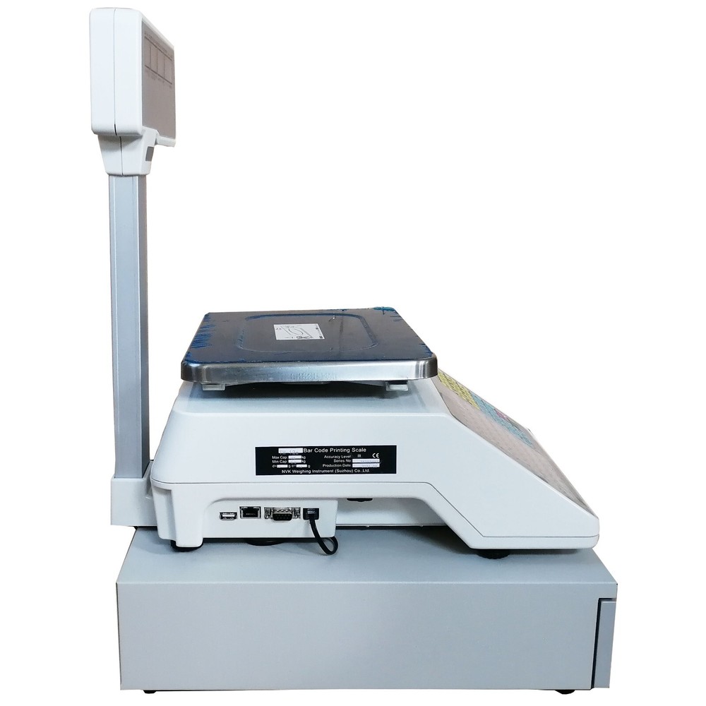 33lbs Digital Price Computing Scale with Cash Box Double-Sided LCD Display&Label