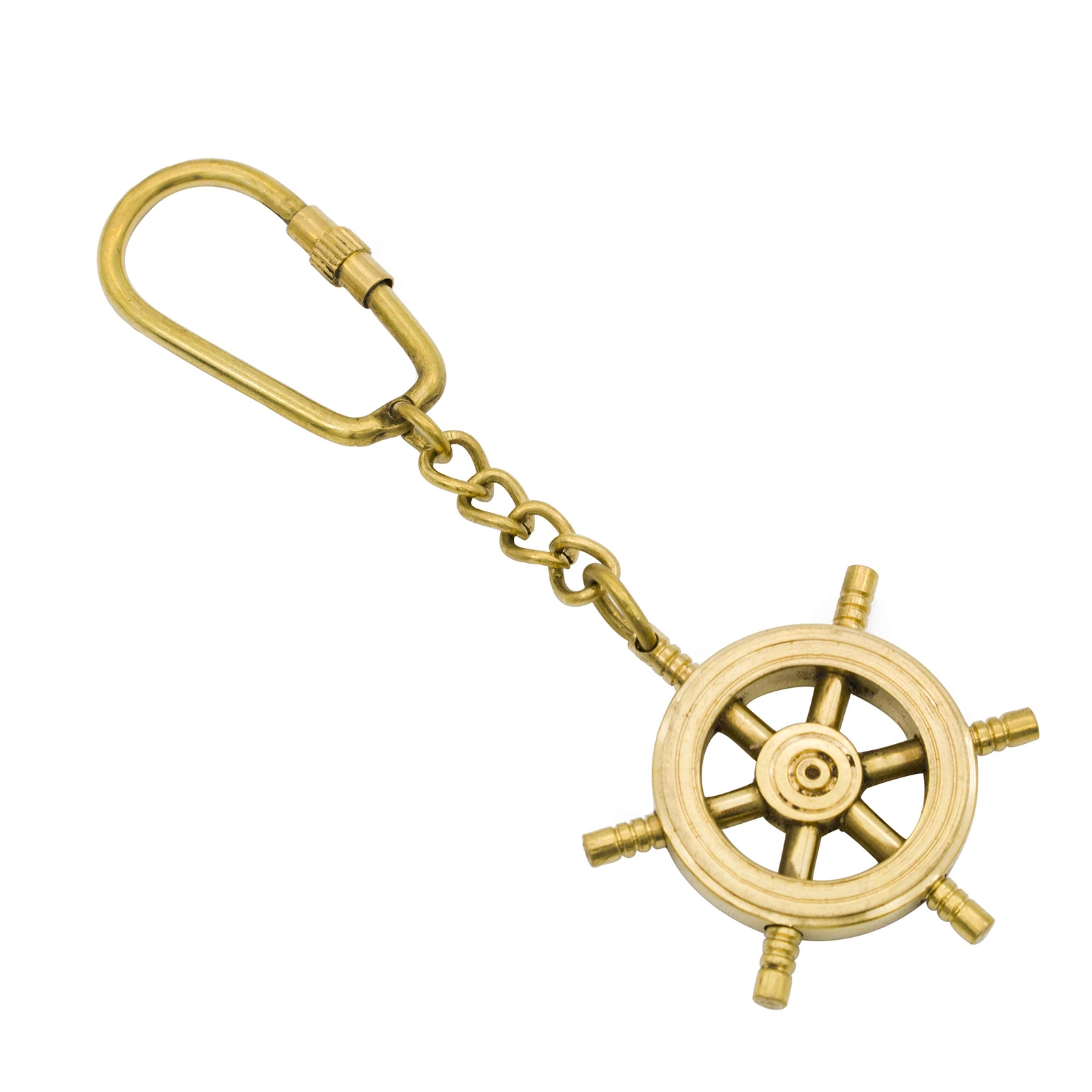 Keychain Brass Maritime Ship Navigation Wheel Nautical Accessory Christmas Gift
