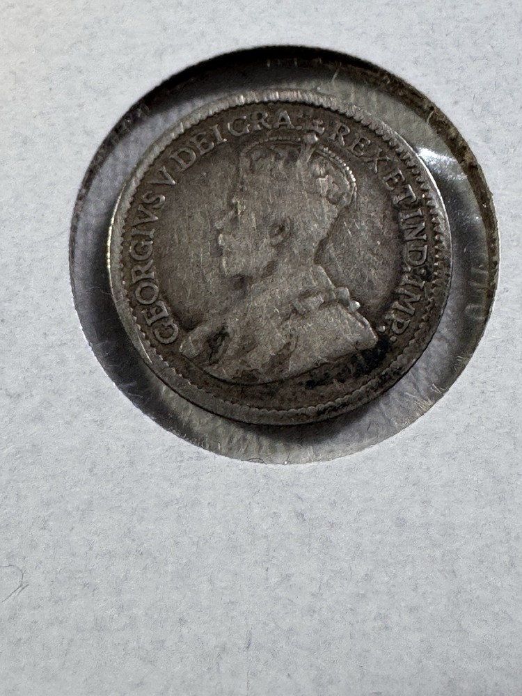 1912 Canada 5 Cents Silver Coin Cleaned