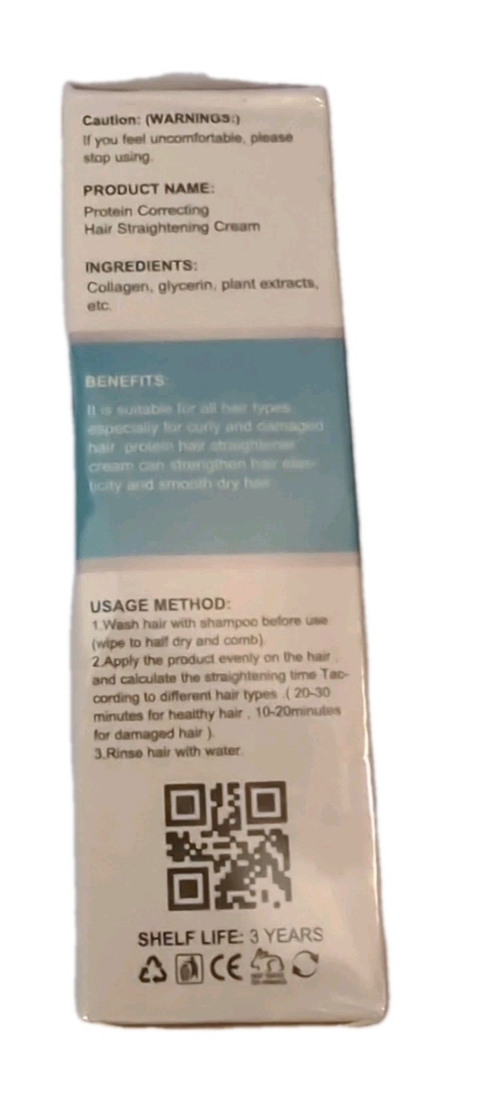 Protein Correcting Straightening Hair Cream Straight Fast Smooth Silk Gloss