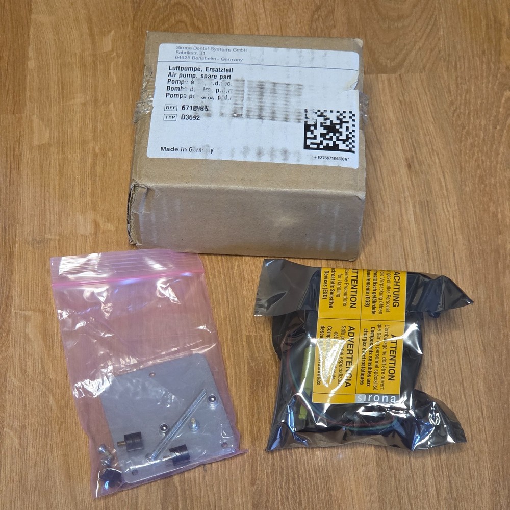 Sirona CEREC Primemill Air Pump Replacement w/ Bracket | REF: 6718485