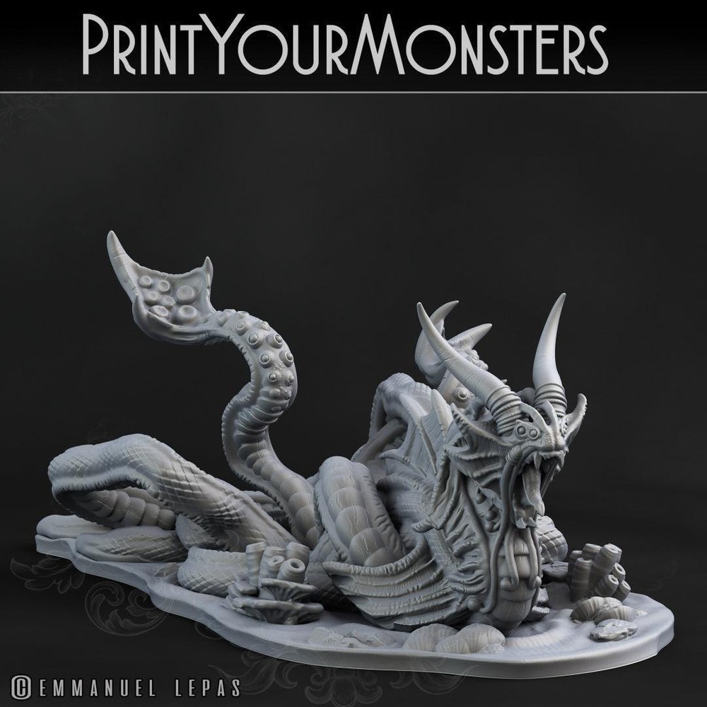 3D Printed Print your Monster Leviathan 28 32mm D&D