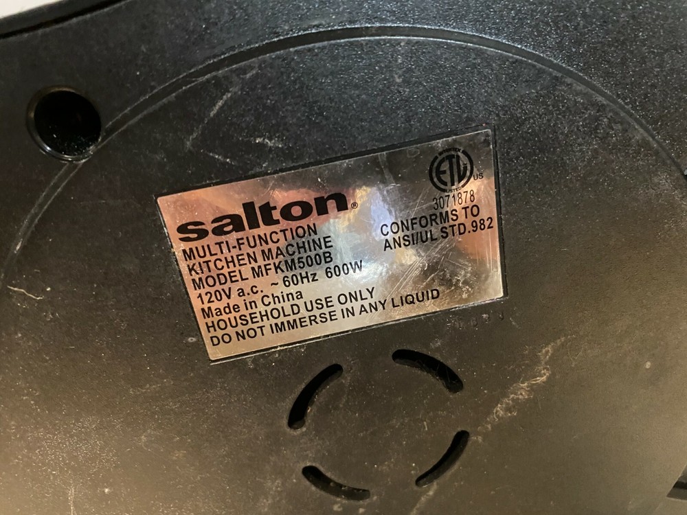 SALTON MFKM500B Multi Function Kitchen Machine Mixer