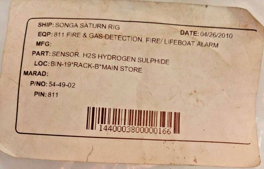 54-49-02 SENSOR H2S MULTIPRO Hydrogen Sulphide Sensor For Multipro NEW