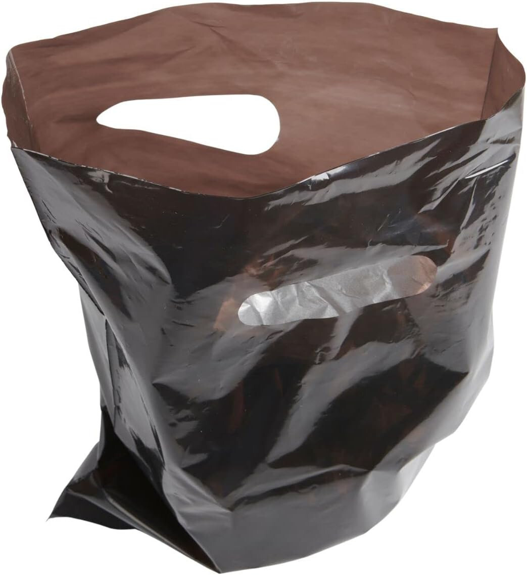 Plastic Shopping Bags 500 Black Low Density Retail Merchandise 20" x 20 x 5"