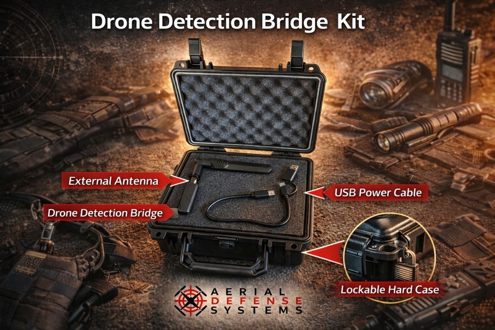 Drone Detection Bridge Kit – Handheld Drone & Pilot Tracking Device with Antenna