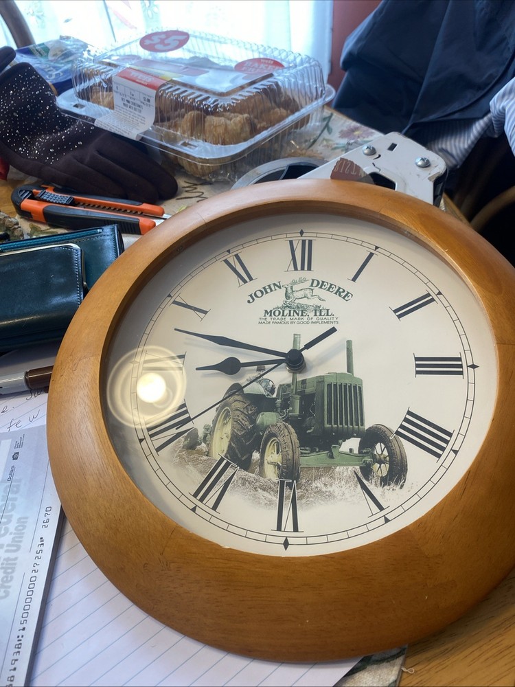 John Deere Tractor Wall Clock Tested And Working Properly