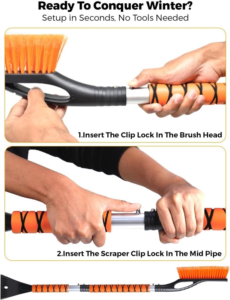 Telescopic Ice Scraper for Car Windshield