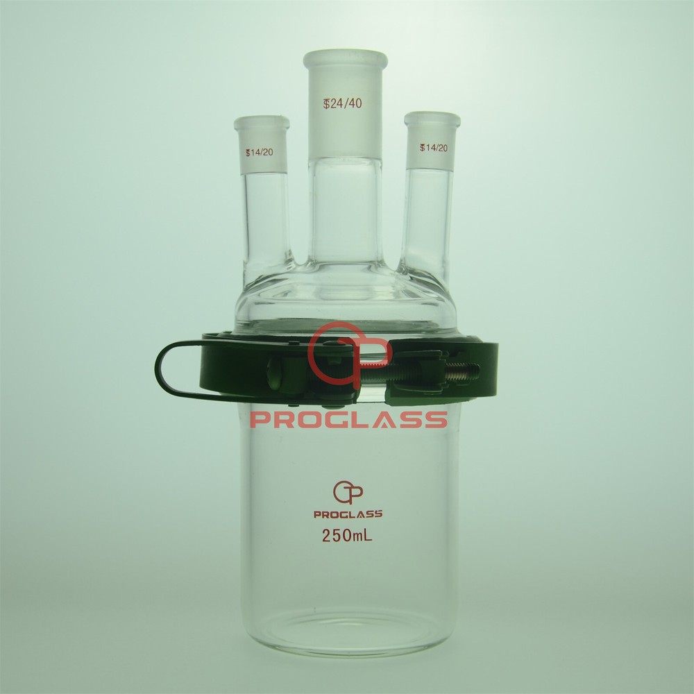 Lab Glass Separate Flask with Easy Open Clamp 250mL