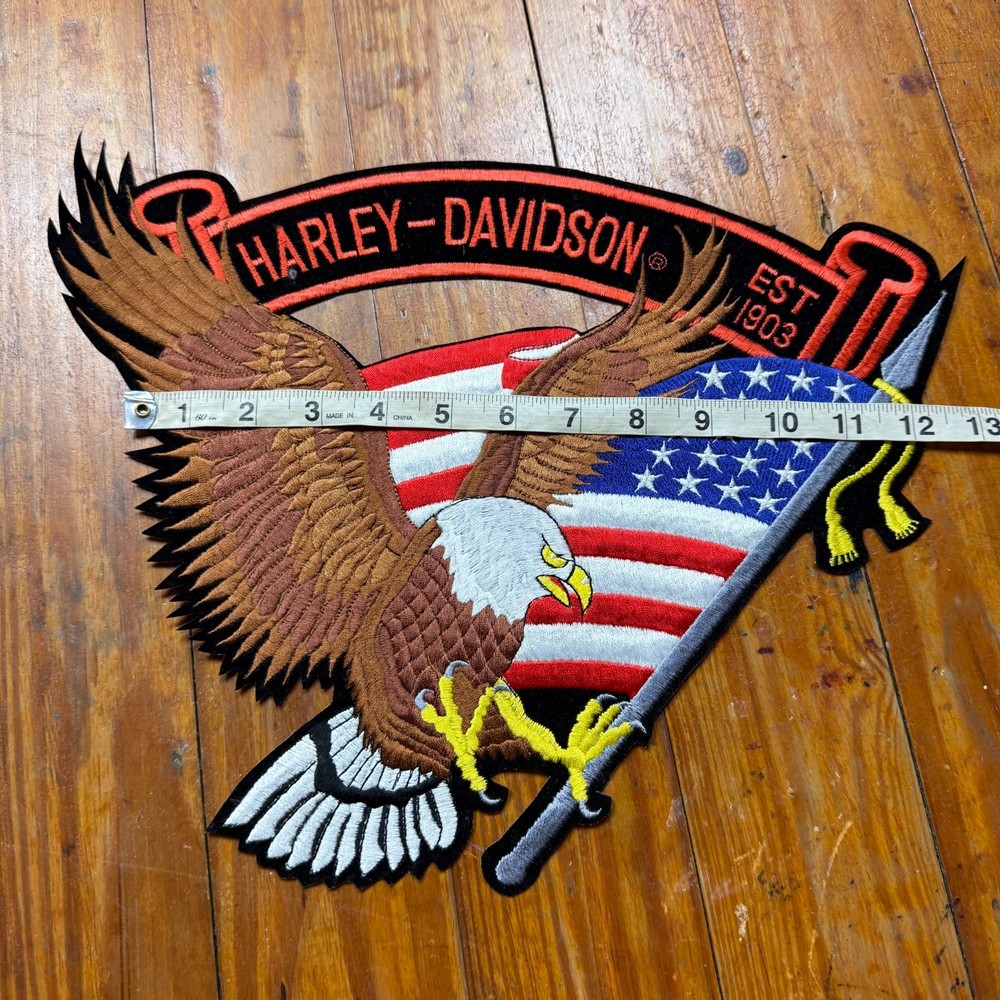 NEW Vintage Harley Davidson Eagle Wing Biker Patch Biker 12"