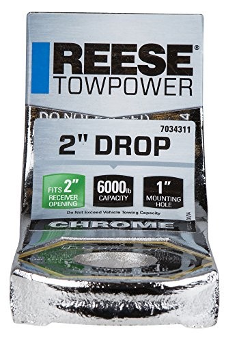 Towpower 7034311 2" Drop Chrome Class III Interlock Ball Mount