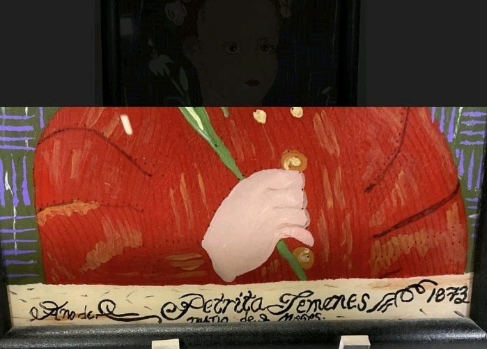 antique mexican folk art painting