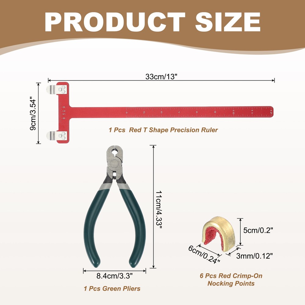 Archery Bow Square 33x9mm for Recurve Compound Bowstrings Archery Red