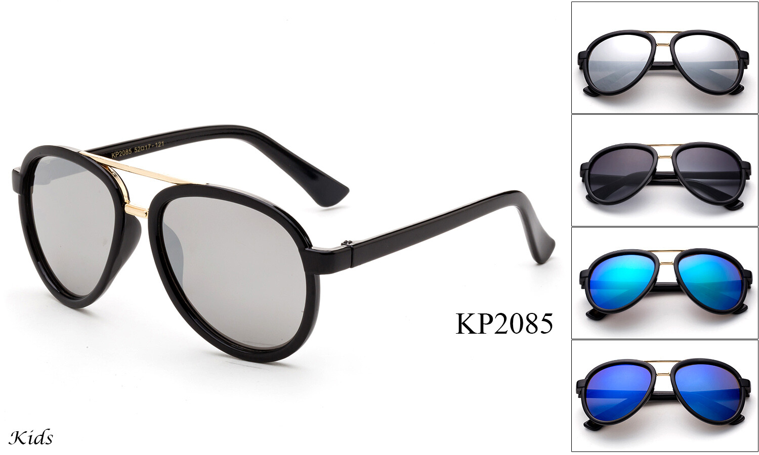 Kids Sunglasses Aviator Style Boys Girls Youth Eyewear Classic UV 100% Lead Free