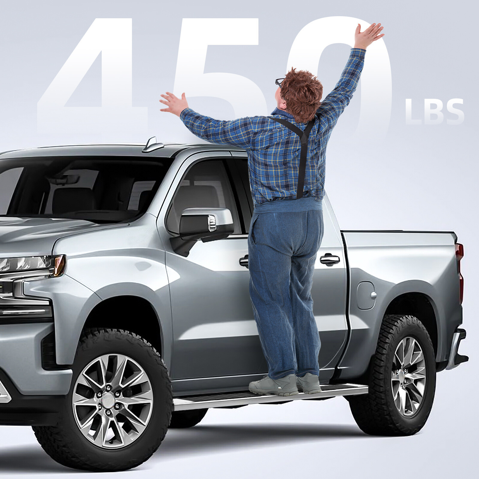 6" Running Boards for 07-18 Silverado Sierra 1500 2500HD Crew Cab Side Step Bars