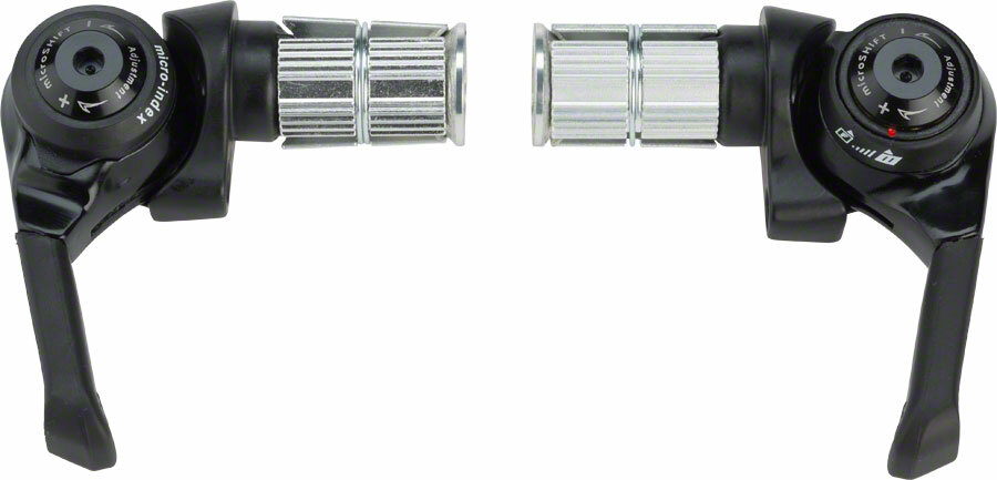 microSHIFT Bar End Shifter Set - 11-Speed, Double/Triple, Shimano Dynasysis