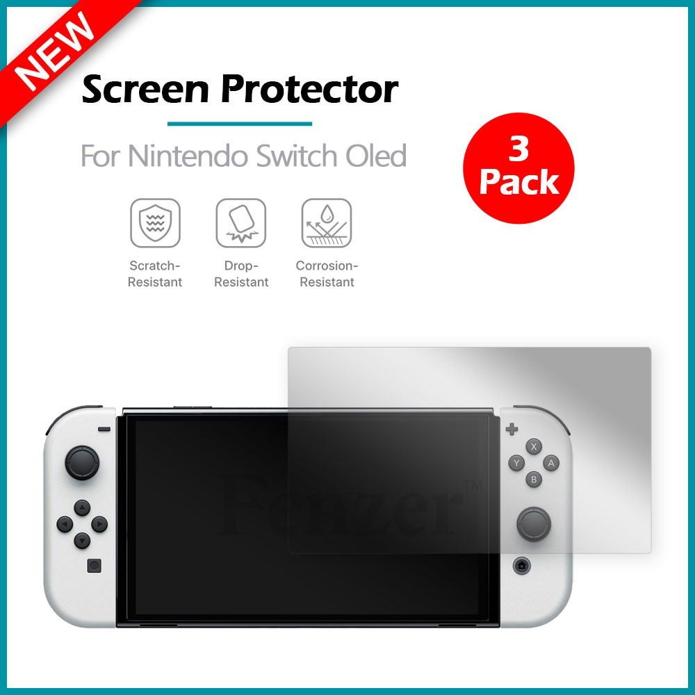 3-Pack LCD Clear HD Screen Shield Protector for Nintendo Switch Oled