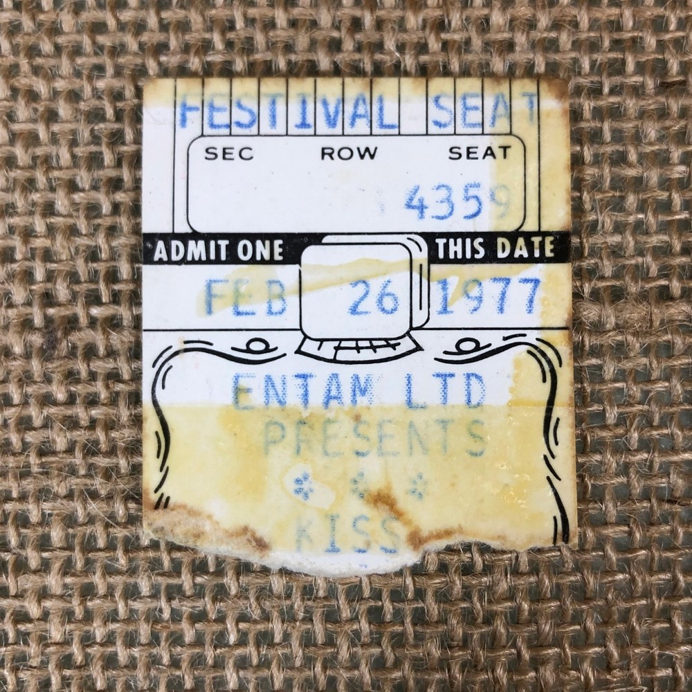 KISS CONCERT Tickets Lot of 2 Vintage 1977 Ticket Stubs February 26 Freedom Hall