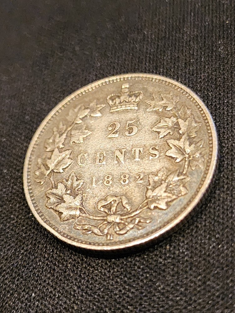1882H Canada 25 Cents Silver Coin
