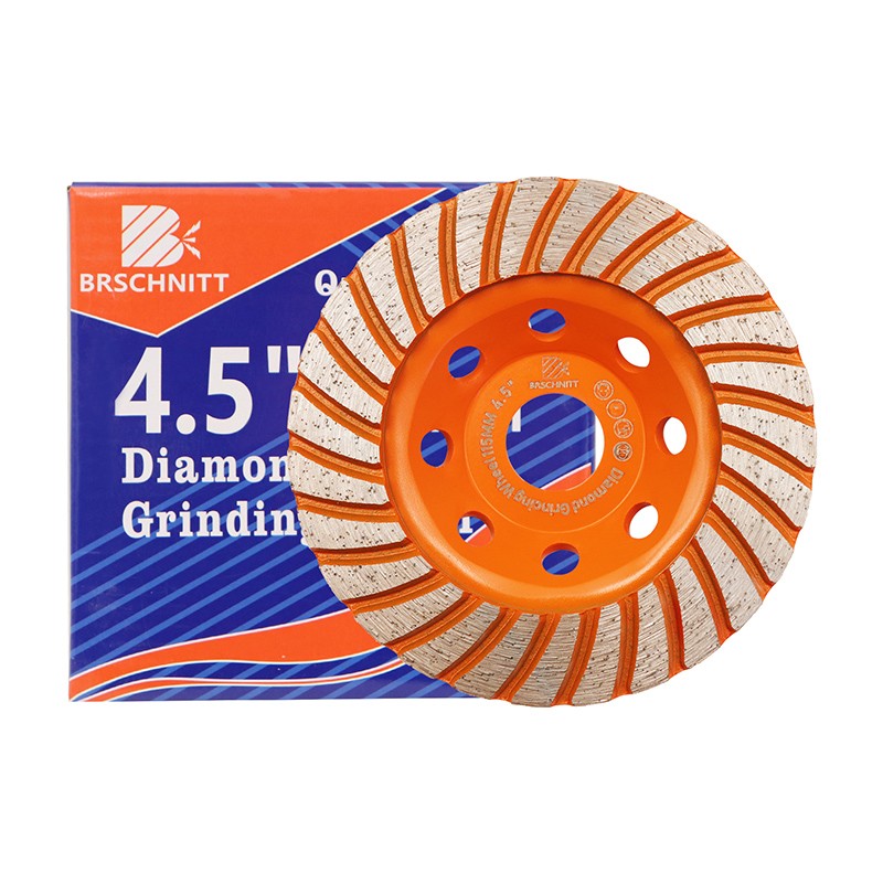 4.5'' Diamond Grinding Cup Wheel Turbo Row Polishing Disc for Concrete Masonry