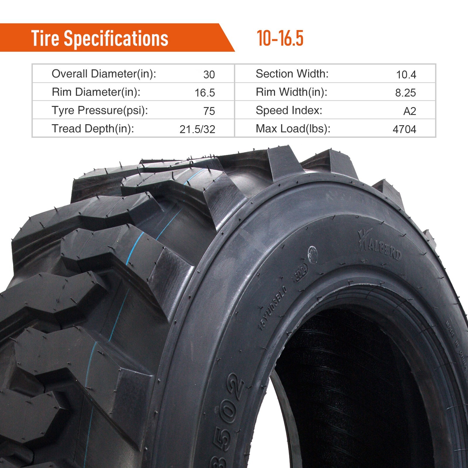 4-Pack 10-16.5 Skid Steer Tires SKS 10x16.5 Heavy Duty 10PR 50% Longer Wear Life
