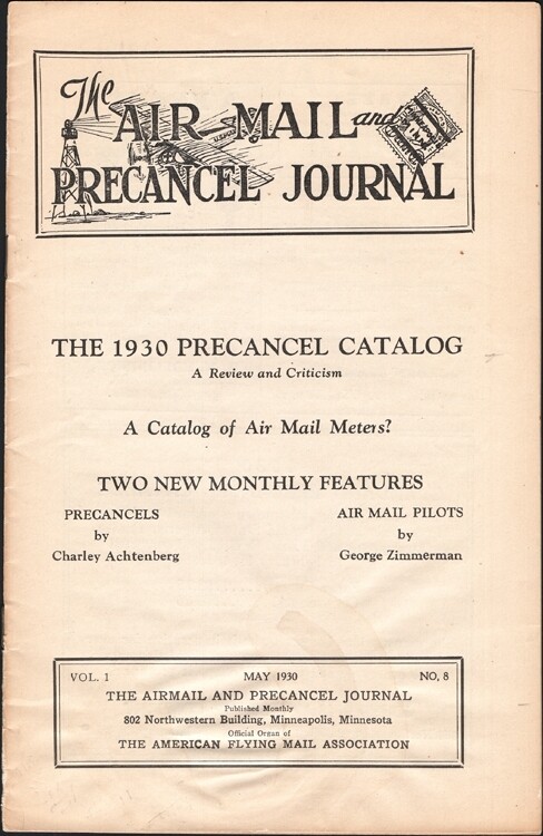 U.S., 1930. Airmail & Precancel Journal, May, Vol 1, No.8