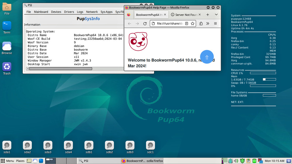 Puppy Linux OS - Runs Smooth - Small Footprint - Loads in Memory - LIVE DVD