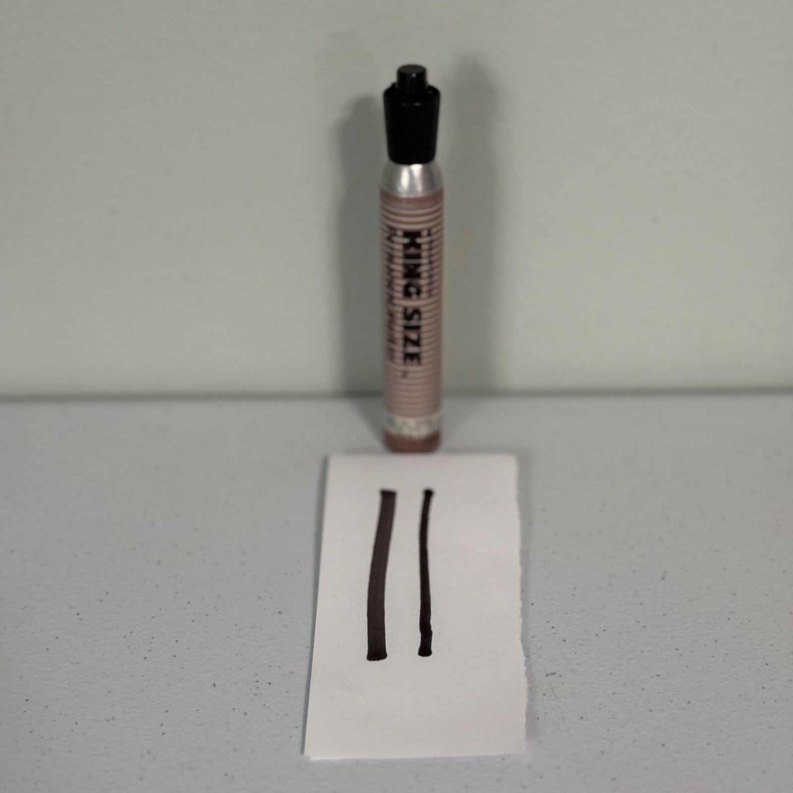 Vintage Sanford King Size Permanent Black Marker Works Thick Metal Striped 15000