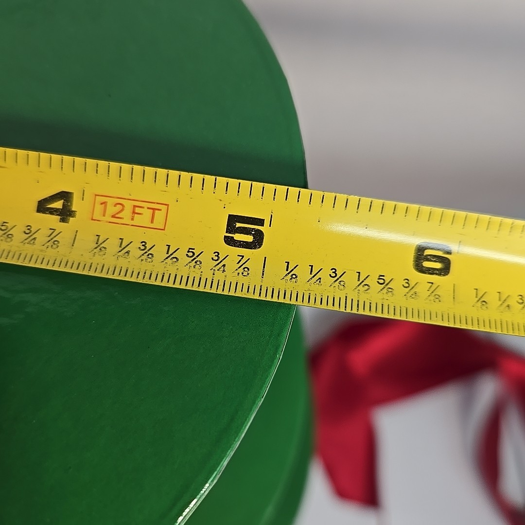 3 Christmas Nesting Gift Boxes Round Pointsettia Stackable Boxes Red Ribbon Tie