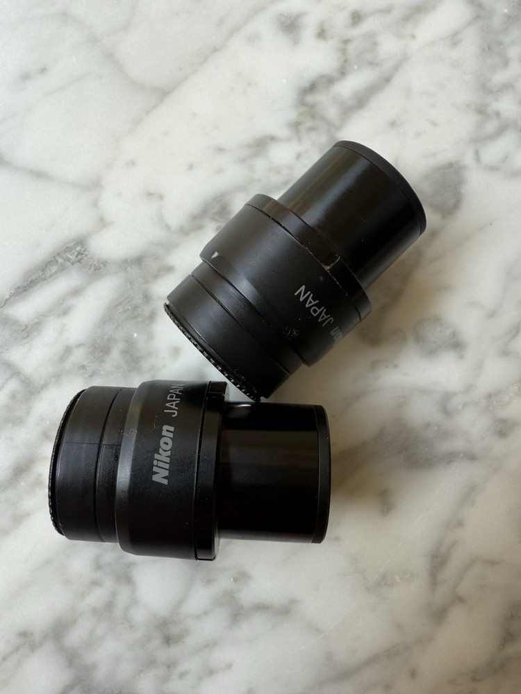 Pair Nikon Eclipse 80i 90i Microscope Eyepiece Occulars CFI 10x/22